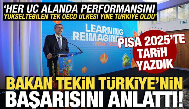 PISA 2025'te tarih yazdık! Bakan Tekin T&uuml;rkiye'nin başarısını anlattı