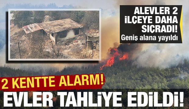 Son dakika: 2 ilde alarm verildi! Alevler evlere sı&ccedil;radı, bir&ccedil;ok noktada tahliye!