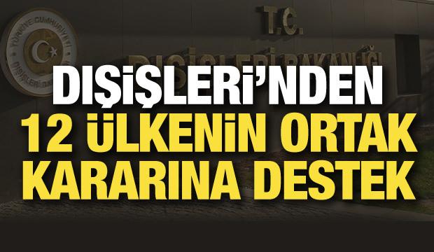 Son dakika... Dışişleri'nden İsrail'e yaptırım kararına destek