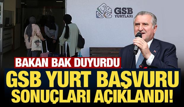 Son Dakika: GSB yurt başvuru sonu&ccedil;ları a&ccedil;ıklandı!