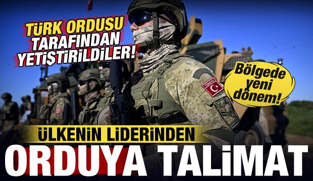T&uuml;rk ordusu tarafından eğitildiler! &Uuml;lkenin liderinden orduya talimat! B&ouml;lgede yeni d&ouml;nem