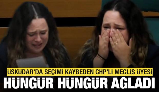 &Uuml;sk&uuml;dar'da nefes kesen se&ccedil;im: Se&ccedil;imi kaybeden CHP'li meclis &uuml;yesi h&uuml;ng&uuml;r g&uuml;ng&uuml;r ağladı