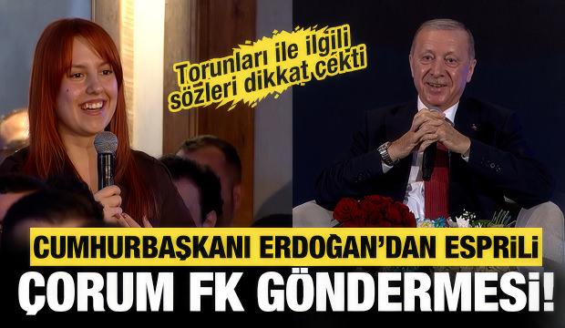 Cumhurbaşkanı Erdoğan'ın Samsun'da g&uuml;l&uuml;mseten futbol ve torun sohbeti