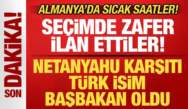 Almanya'da sıcak saatler! Se&ccedil;imde zafer ilan ettiler! T&uuml;rk isim Başbakan oldu