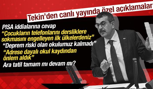 Bakan Tekin'den PISA sonu&ccedil;ları a&ccedil;ıklaması: 2015 itibariyle istikrarlı y&uuml;kselişe ge&ccedil;tik