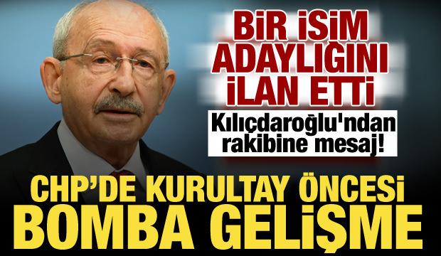 CHP'de genel başkanlık i&ccedil;in ilk aday belli oldu! Kılı&ccedil;daroğlu'ndan rakibine mesaj...