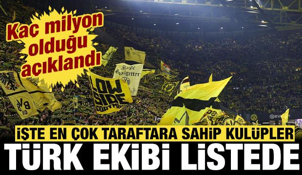 En &ccedil;ok taraftara sahip kul&uuml;pler a&ccedil;ıklandı: T&uuml;rk takımı ka&ccedil;ıncı sırada?