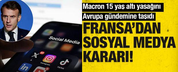 Fransa&rsquo;dan sosyal medya kararı! Macron 15 yaş altını Avrupa g&uuml;ndemine taşıdı