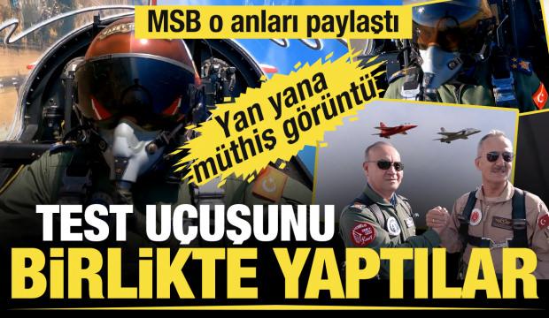 G&ouml;ky&uuml;z&uuml;nde g&ouml;vde g&ouml;sterisi: Haluk G&ouml;rg&uuml;n ve Orgeneral Dalkıran milli jetlerle havalandı!