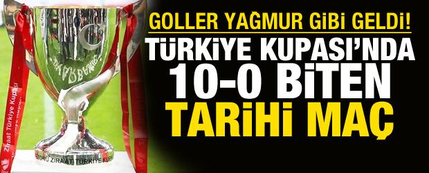 Goller yağmur gibi geldi! T&uuml;rkiye Kupası'nda 10-0'lık tarihi ma&ccedil;