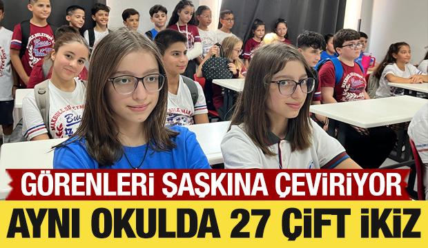 G&ouml;renler g&ouml;zlerine inanamıyor: 27 &ccedil;ift ikiz aynı okulda