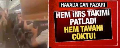 İran'da g&ouml;ky&uuml;z&uuml;nde dehşet: İniş takımı patlayan u&ccedil;ağın tavanı &ccedil;&ouml;kt&uuml;!