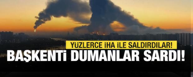 Moskova'yı y&uuml;zlerce iha ile vurdular!