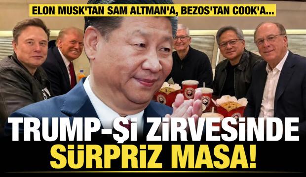 Musk'tan Altman'a, Bezos'tan Cook'a...Trump-Şi zirvesinde s&uuml;rpriz masa! 