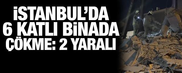Son dakika haberi! K&uuml;&ccedil;&uuml;k&ccedil;ekmece'de yıkımı yapılan binada &ccedil;&ouml;kme:  2 kişi yaralandı