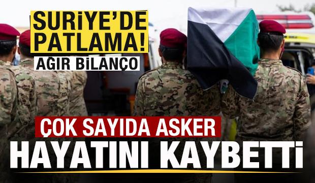 Son dakika: Suriye'de patlama! Ağır bilan&ccedil;o! &Ccedil;ok sayıda asker hayatını kaybetti