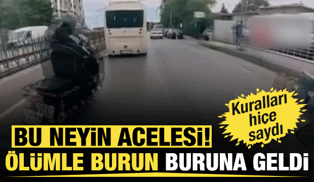 Sultangazi'de hatalı sollama kazası kask kamerasında
