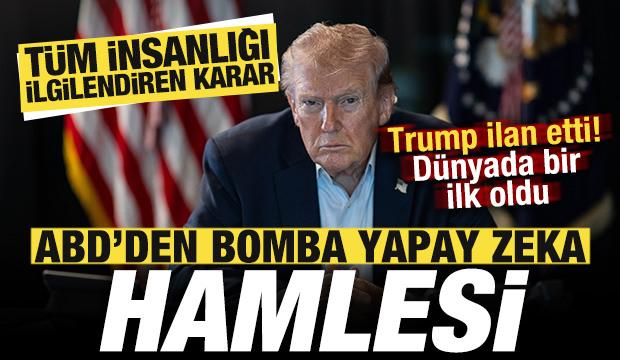 Trump ilan etti! ABD'den bomba yapay zeka hamlesi! T&uuml;m insanlığı ilgilendiren karar