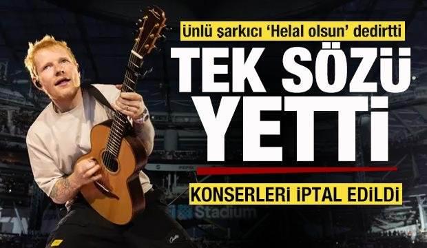 &Uuml;nl&uuml; şarkıcı 'Helal olsun' dedirtti! Tek s&ouml;z&uuml; yetti! Konserleri iptal edildi