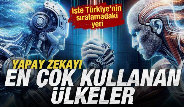 Yapay zekayı en &ccedil;ok kullanan &uuml;lkeler belli oldu: İşte T&uuml;rkiye'nin sıralamadaki yeri