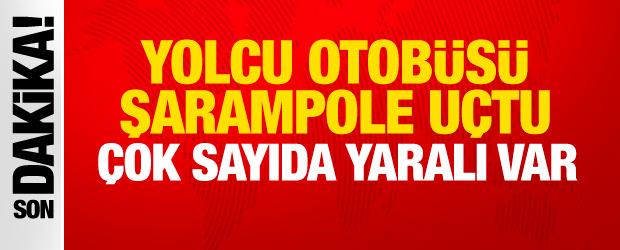 Amasya&rsquo;da feci kaza! Yolcu otob&uuml;s&uuml; şarampole u&ccedil;tu, 24 kişi yaralandı