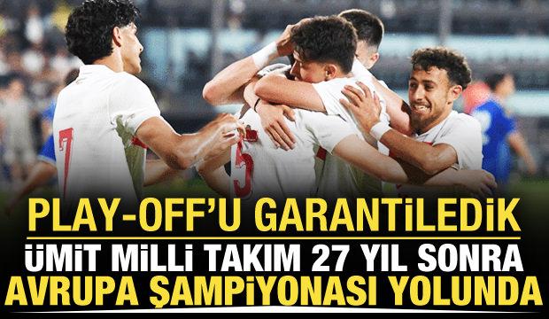 Avrupa Şampiyonası yolunda kritik puan! &Uuml;mit Milli Takım play-off'u garantiledi