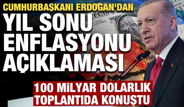 100 milyar dolarlık toplantıda Erdoğan'dan enflasyon i&ccedil;in kritik mesaj