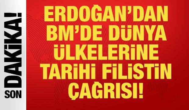 Cumhurbaşkanı Erdoğan, BM Genel Kurulu'nda d&uuml;nyaya sesleniyor