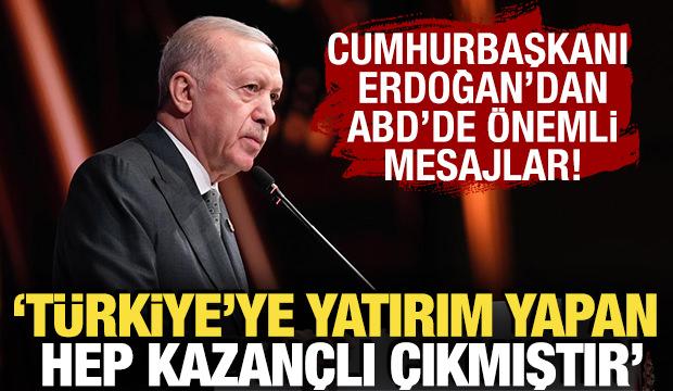 Cumhurbaşkanı Erdoğan: T&uuml;rkiye'ye yatırım yapan hep kazan&ccedil;lı &ccedil;ıkmıştır