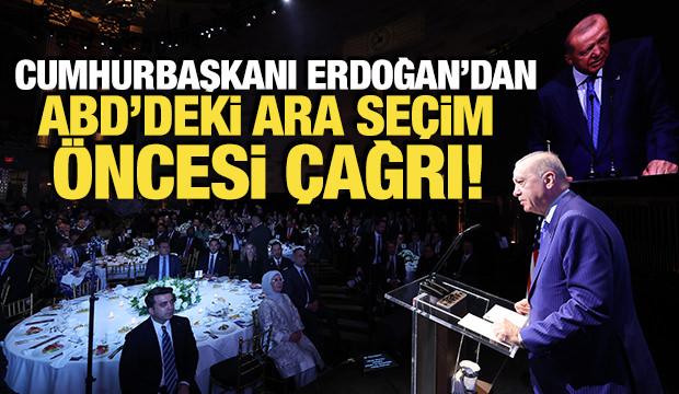 Cumhurbaşkanı Erdoğan'dan ABD'deki ara se&ccedil;im &ouml;ncesi &ccedil;ağrı