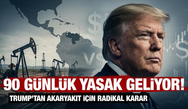 Donald Trump'tan akaryakıt i&ccedil;in sert hamle: 90 g&uuml;nl&uuml;k yasak geliyor!