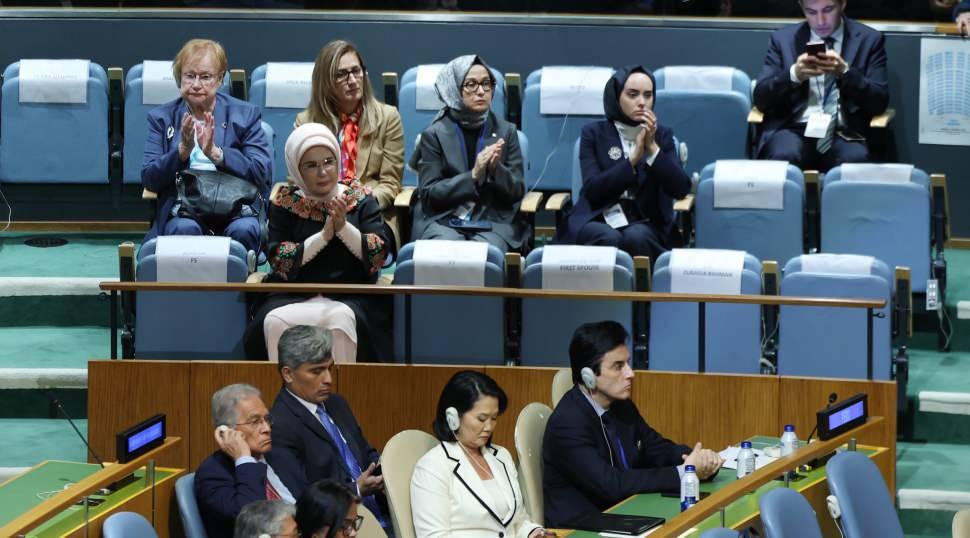 Emine Erdoğan, Cumhurbaşkanı Erdoğan'ın BM konuşmasını paylaştı