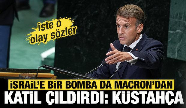 Macron İsrail'i bombaladı! İşte o olay s&ouml;zler