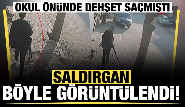 Manisa&rsquo;da okul &ouml;n&uuml;nde dehşet sa&ccedil;an saldırgan b&ouml;yle g&ouml;r&uuml;nt&uuml;lendi!