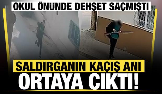 Manisa&rsquo;da okul &ouml;n&uuml;nde dehşet sa&ccedil;an saldırgan b&ouml;yle g&ouml;r&uuml;nt&uuml;lendi!