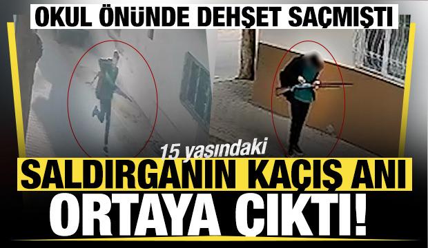 Manisa&rsquo;da okul &ouml;n&uuml;nde dehşet sa&ccedil;an saldırgan b&ouml;yle g&ouml;r&uuml;nt&uuml;lendi!