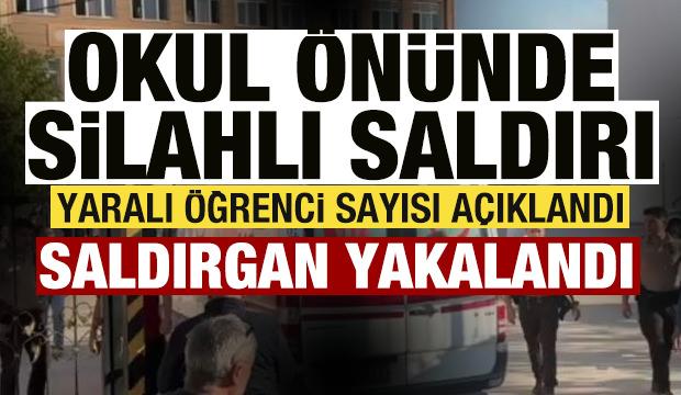 Okul &ouml;n&uuml;nde silahlı saldırı! Yaralı &ouml;ğrenciler var! Saldırgan yakalandı