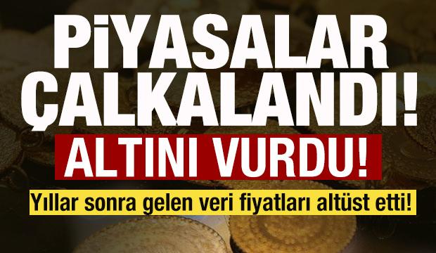 Piyasalar &ccedil;alkalandı! Altını fena vurdu! Yıllar sonra gelen veri fiyatları alt&uuml;st etti