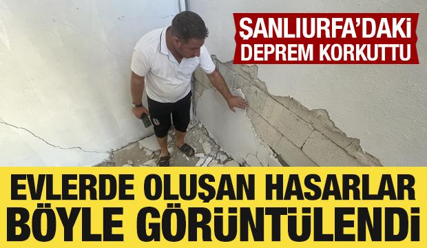 Şanlıurfa'daki depremde bazı ev ve ahırlarda hasar oluştu
