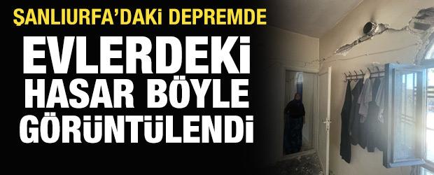 Şanlıurfa'daki depremde bazı ev ve ahırlarda hasar oluştu