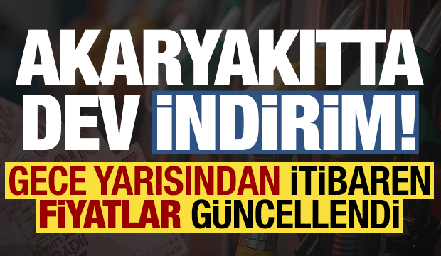 Son dakika: Akaryakıtta dev indirim! Gece yarısından itibaren fiyatlar değişti...