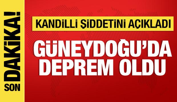 Son Dakika: G&uuml;neydoğu'da hissedilen deprem meydana geldi