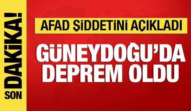 Son Dakika: G&uuml;neydoğu'da hissedilen deprem meydana geldi