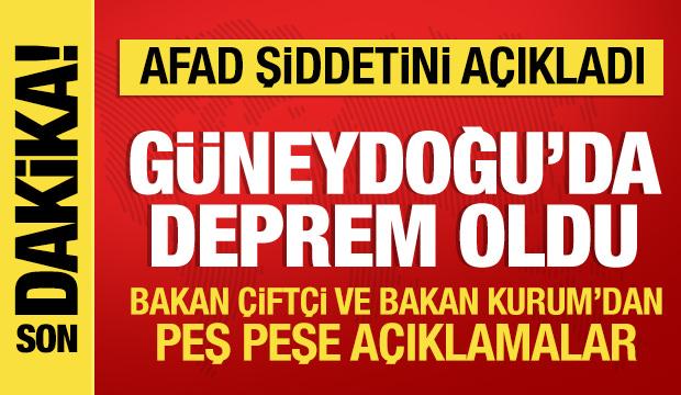 Son Dakika: G&uuml;neydoğu'da hissedilen deprem meydana geldi