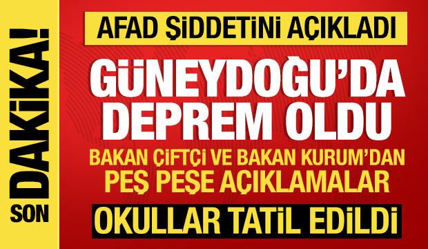 Son Dakika: G&uuml;neydoğu'da hissedilen deprem meydana geldi