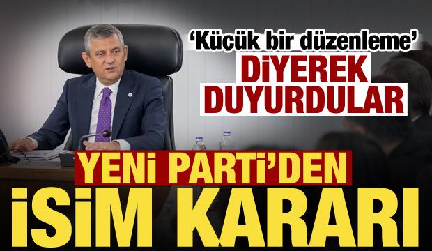 YENİ Parti'nin isminde değişiklik sinyali: K&uuml;&ccedil;&uuml;k bir d&uuml;zenleme...