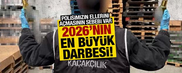 2026'nın en b&uuml;y&uuml;k darbesi: 3 milyon 800 bin TL&rsquo;lik ka&ccedil;ak i&ccedil;ki yakalandı