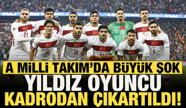 A Milli Takım'da b&uuml;y&uuml;k şok! Yıldız oyuncu kadrodan &ccedil;ıkartıldı