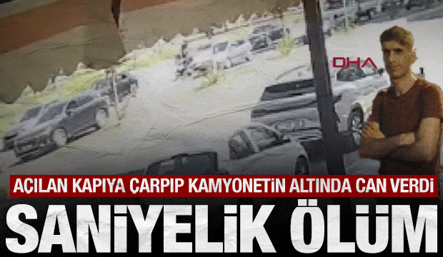 A&ccedil;ılan kapıya &ccedil;arpıp yola savrulan motosikletli, kamyonetin altında can verdi