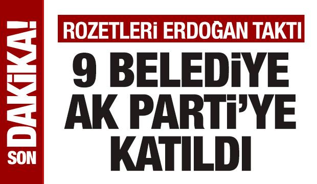 AK Parti'ye katılımlar devam ediyor: Cumhurbaşkanı Erdoğan rozetleri taktı